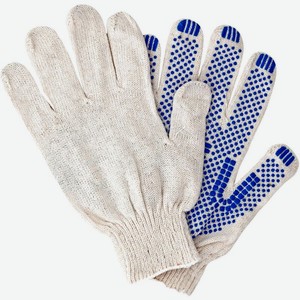 Перчатки Империал-Трейд хозяйственные 10 класс хлопчатобумажные ПВХ
