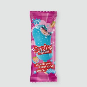 Эскимо «Strike» сахарная вата-ледяной персик-бабл-гам, 65 г