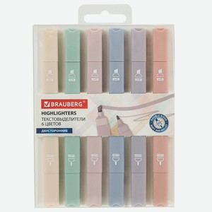 BRAUBERG Набор текстовыделителей двусторонних Morandi, 1 шт