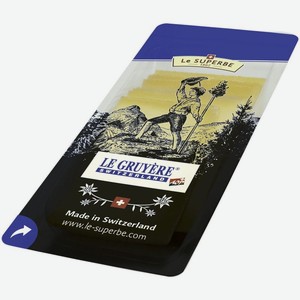 Сыр Le Superbe Грюйер нарезка 50% БЗМЖ 150г, 150 г