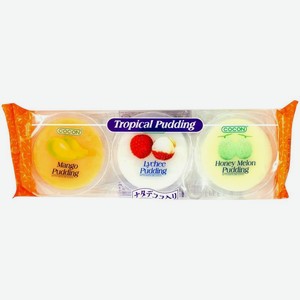 Пудинг фруктовый Cocon ассорти манго, личи, медовая дыня 3 шт x 80 г