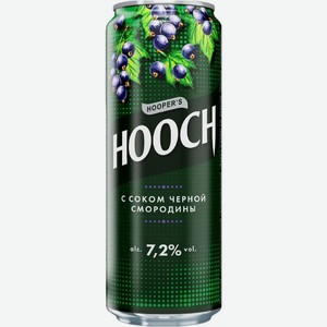 Напиток слабоалкогольный Hooch Super с соком черной смородины газированный 7.2% 450мл, 450 мл