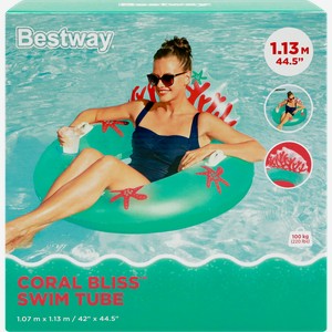 Круг для плавания надувной BESTWAY Коралловый 107х113см, Арт. 43730