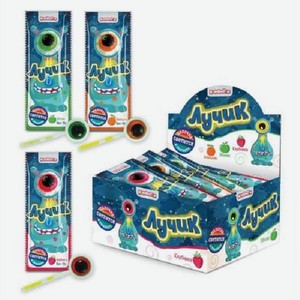 Карамель на светящейся палочке Лучик Глаз блок 30 шт 10г х 30 х 24