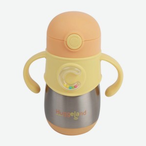 Термокружка Huggeland 240 мл с 12 мес., оранжевая