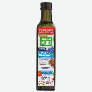 Масло ДОКТОР НАТУРИ льняное нерафинированное, 250мл