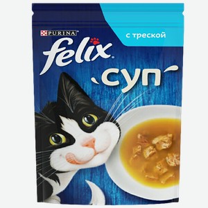 Корм для кошек FELIX® суп с треской, 48г