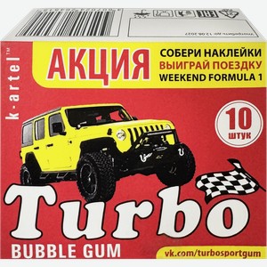 Жевательная резинка TURBO Ассорти персик/дыня/яблоко/манго, 45г