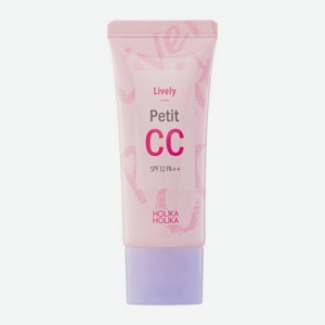 CC-крем для лица SPF32 PA++ тон Розовый беж Petit CC Lively Holika Holika