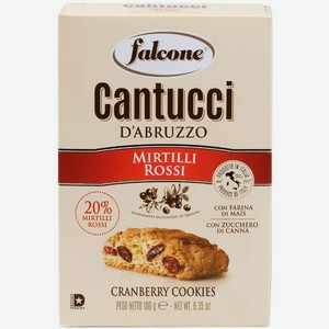 Печенье Falcone Кантуччи с клюквой сахарное, 180г