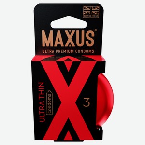 презервативы Maxus ultra thin ультратонкие Чехия, 3 шт