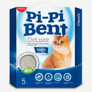 Наполнитель для кошачьего туалета Pi-Pi-Bent Классический бентонитовый комкующийся, 5 кг