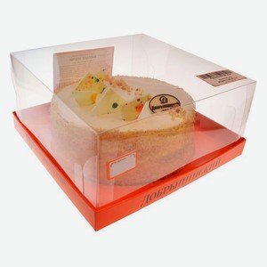 Торт бисквитный «Добрынинский» Белые ночи на сгущенном молоке со сливочным кремом охлажденный, 900 г