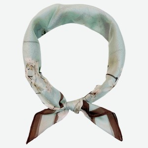 Платок женский InExtenso Цветы зеленый, 69х69 см