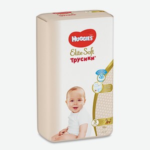 Подгузники-трусики Huggies Elite Soft №3 6-11 кг, 54 шт.