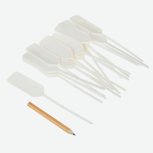 Набор памятка цветовода указатель цветочный пластик 20шт+карандаш