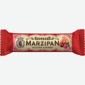 Батончик марципановый Grondard глазированный с кусочками клюквы, 50 г
