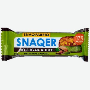 Батончик Snaq Fabriq Фисташка и карамель без сахара газированный 50г