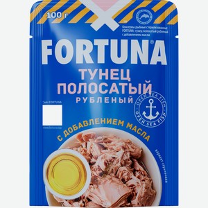 Тунец полосатый FORTUNA рубленый, в масле, 100г