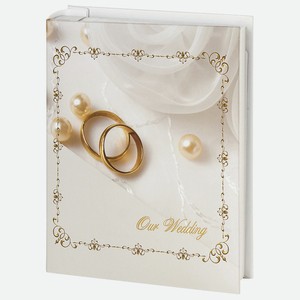 BRAUBERG Фотоальбом Кольца и жемчуг 200 фото 10*15см, Бежевый