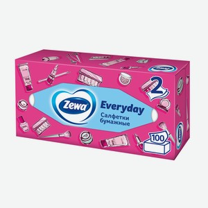 Салфетки бумажные Zemma Everyday косметические 2сл 100шт