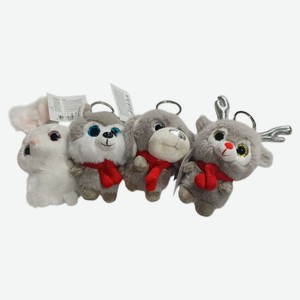 Брелок-игрушка пушистый Милашка 12х4 см, 1 шт в ассортименте
