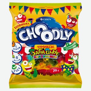 Мармелад жевательный Choodly Забавные ползунчики 6 вкусов, 70 г
