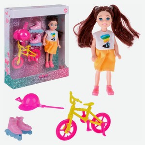 Кукла 1TOY Алиса маленькая любовь с аксессуарами, 14,4 см