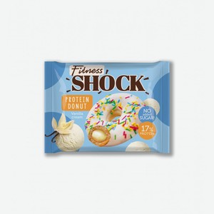 Протеиновый донат без сахара FitnesShock Ванильный, 70 г