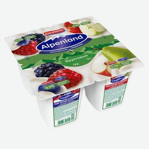 Йогуртный продукт Alpenland с лесными ягодами, яблоком и грушей, 0,3%