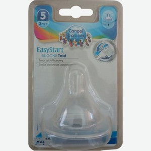 Соска силиконовая Canpol для бутылочек с широким горлышком