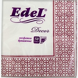 Салфетки Эдель, Декор, 2 Слоя, 50 Шт.