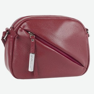 Сумка женская кожаная через плечо, кросс-боди, Бордовый