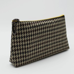 ALISSIROSSI Косметичка женская большая дорожная из ткани  Бежевая гусиная лапка , 1 шт.