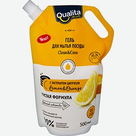 Гель Для Мытья Посуды Куалита, Лимон И Апельсин, 500 Мл
