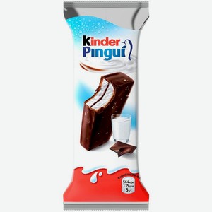 Пирожное Kinder Pingui с молочной начинкой бисквитное, 30г, 30 г