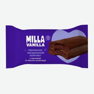 Пирожное Milla Vanilla Воздушный Ломтик с начинкой со вкусом шоколада, 60г, 60 г