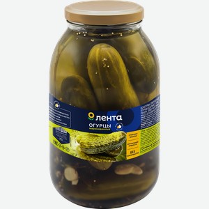 Огурцы маринованные ЛЕНТА, 3л