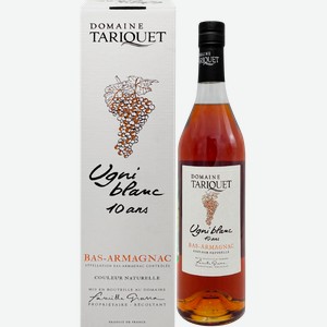 Бренди DOMAINE TARIQUET Баз-Арманьяк Уни Блан 10 лет 49,5%, п/у, 0.7л