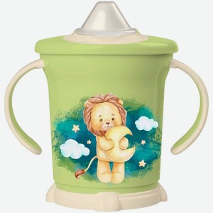 Поильник Пластишка с ручками и декором, 270мл