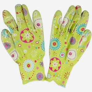 Перчатки садовые нейлоновые цветные