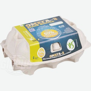 Яйцо куриное Волжанин С0 6 шт., картон