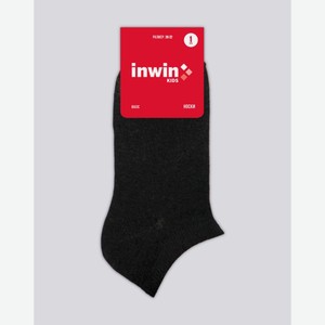 Носки детские INWIN 1 пара, черные, низкая посадка, р.14-22 BKSU-01-LB, Туркмения