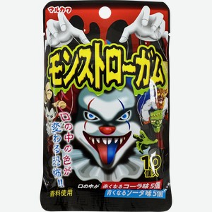 Жевательная резинка MARUKAWA Монстры со вкусом лимонада и колы, 41,5г