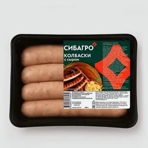 Колбаски «Сибагро» свиные с сыром, 400 г