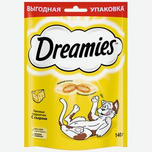 Лакомство DREAMIES для взрослых кошек с добавлением сыра, 1