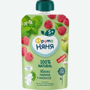 Пюре фруктовое Фрутоняня яблоко/малина/мелисса с 5 мес 90г г