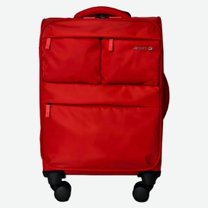 Чемодан мягкий Airport 8 колес красный, размер S