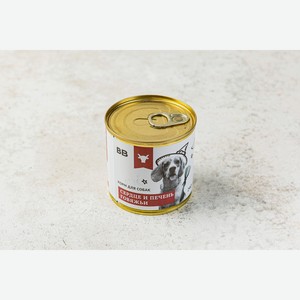 Корм влажный для собак Сердце и печень говяжьи ж/б, 240 гр 240 г