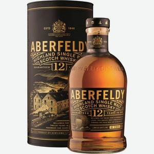 Виски Aberfeldy шотландский солодовый 12-летний 40% 700мл, 700 мл